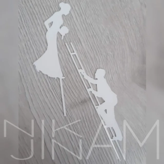 Dortový zápich Ženich na žebříku